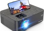 6000 Lux WiFi Projector, Bluetooth Mini Projector with Synchronize Smartphone Screen, Supports 1080P HD 240