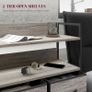 Rustic Chest of Five Fabric Drawers - Grey Wood Effect Image 6