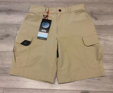 GILL MARINE Mens UV Tec Pro Shorts Size XS UV013 Khaki Sailing Pockets Hard Wear