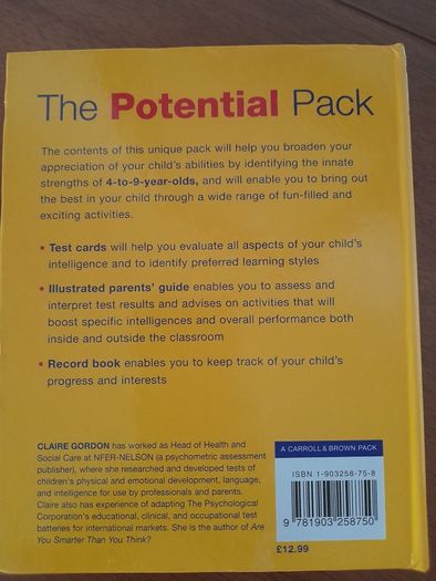 Children's educational development book 'The Potential Pack'
