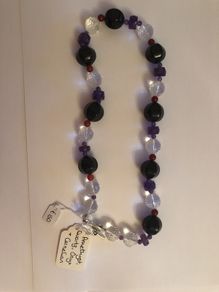 Amethyst, Quartz, Onyx & Carnelian necklace