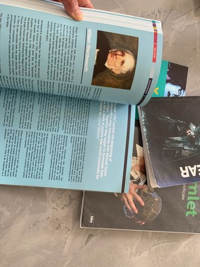 Leaving cert books for English, examination.