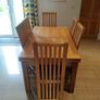 Solid Oak Extendable Dining Table & 6 Solid Oak Chairs Image 6