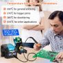 Digital Soldering Station, 60W 200-480C Temperature Adjustable Repair Rework Soldering Iron Station with Soldering Helping Hand, Memory Setting, Magnifier Image 4