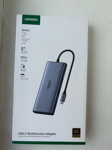 Ugreen Revodok Pro 210 10-in-1 Usb-c Hub (dual Hdmi 4k@60hz, 100w Pd)