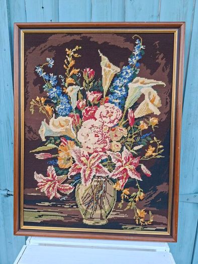Vintage Needlework Picture