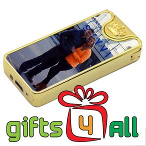 Personalised Photo USB Cigarette Lighter - Gold Personalised gift