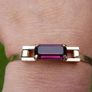 Vintage/Art Deco Style Avon Amethyst Glass Crystal Bracelet Image 3