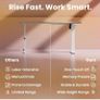 Standing Desk with USB Charging Port, 140 x 80 cm, 4 Preset Height Settings Image 6