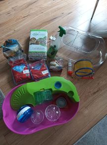 Hamster cage and accessories