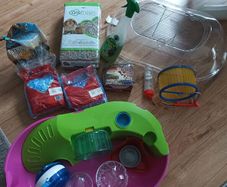 Hamster cage and accessories