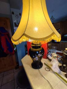 Oriental Style Ginger Jar Table Lamp And Shade.