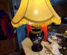 Oriental Style Ginger Jar Table Lamp And Shade.