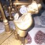 Beautiful Old Heavy Brass Large Solid Brass Man Gas Lamp and Dog, Postage Available Image 2