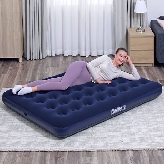 NEW SALE | Double Air Bed | Inflatable Outdoor, Indoor Airbed, Quick Inflation, Flocked Double Size Air Mattress