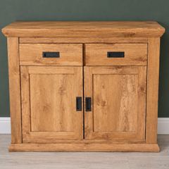 Solid Oak-Style Storage Cabinet