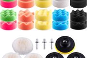 Car Poloshing Pads for Drill 29 Pieces Buffer Polishing Pads Kit 3 Inch Foam Polish Pads Drill Attachment with M10 Drills for Cordless Screwdrivers and Polishing Machines