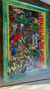 Animal jigsaws in a book