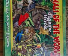 Animal jigsaws in a book
