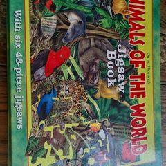 Animal jigsaws in a book