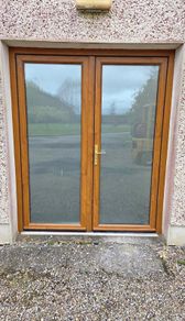 Beautiful French Patio Golden Oak PVC Double Doors