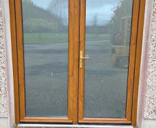 Beautiful French Patio Golden Oak PVC Double Doors