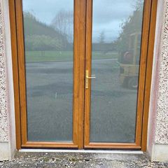 Beautiful French Patio Golden Oak PVC Double Doors