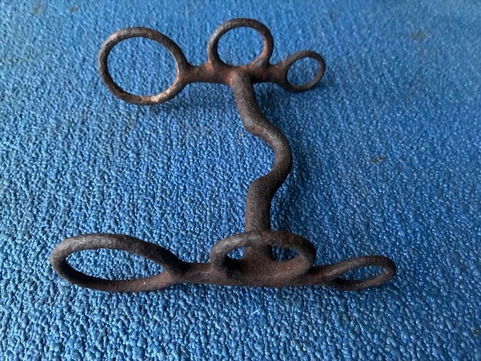 Antique hand wrought iron horse bridle mouth bit