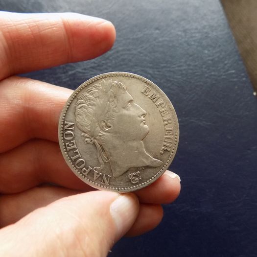 France 1811 A,  Crown.5 Francs.Napoleon Bonaparte.90% Silver.