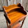 A pine gallery back side table/ wash stand with drawer. Image 2