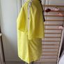 Statement bright yellow top size 10 cape effect short sleeve top Image 6