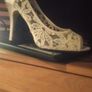Beautiful bridal ivory quiz lace and satin wedding shoes BNIB size 6/39 Image 8