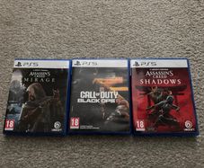 Ps5 Three Game Bundle: 1) Assassin's Creed Shadows  2) Assassin's Creed Mirage  3) Call Duty Black Ops6
