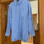 Lefties (Zara Group) Blue & White Stripe Oversize Shirt UK 14 Image 2