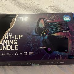 gaming set with headphones keyboard