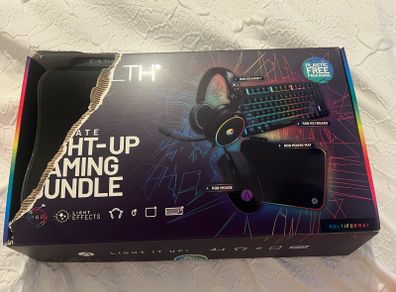 gaming set with headphones keyboard