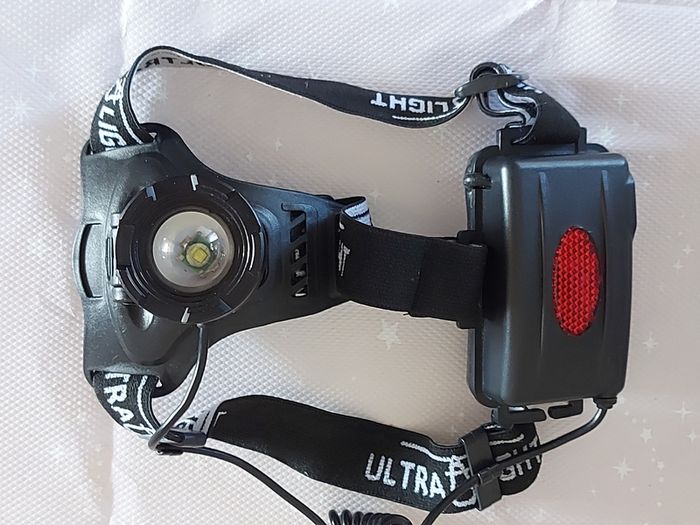 UltraLight Head Cap with 3 modes light front, Bright, Ultra Bright, Rapid Flash, and rear reflector, Ideal for walkers at night time