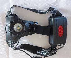 UltraLight Head Cap with 3 modes light front, Bright, Ultra Bright, Rapid Flash, and rear reflector, Ideal for walkers at night time