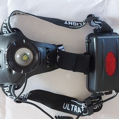 UltraLight Head Cap with 3 modes light front, Bright, Ultra Bright, Rapid Flash, and rear reflector, Ideal for walkers at night time