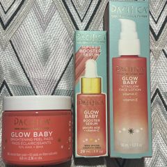 PACIFICA glow baby brightening peel pads and booster serum and vitaglow face lotion BNIB