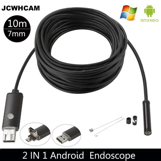 10M USB Cable Waterproof 6LED Android Endoscope 1/9 CMOS Mini USB Endoscope Inspection Phone PC Computer Laptop  Camera Borescope
