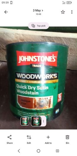1. Litre.   Of.  Satin. Quick. Dry.  WOODSTAIN