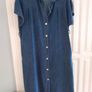 Denim Buttoned Through Dress. Image 3