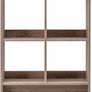 Cube Bookcase/Wooden open shelving unit/Cabinet with 4 shelves/Wood Open Shelf, Easy assembly ,Modular, Office, Living Room,School - Wooden Open Shelf WOS-4 - Ash Brown Image 2