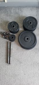 Weights, Dumbells, Barbell and Bench