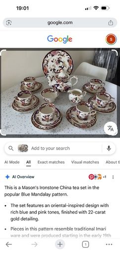 Mason dinner service