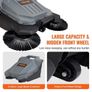 Walk-behind Hand Push Floor Sweeper, 65 cm Sweeping Width Floor Sweeper Manual Non-Electric, 18.9-Liter Waste Container, Angle & Height Adjustable Folding Handle for Walkway, Yard, Garage, Patio Image 6