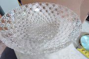 Vintage Large BOWL Walther Brilliant Hansa Pattern Pressed Glass Bowl