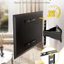 0.77" Ultra Slim TV Wall Bracket for 37-75 Inch TVs, Heavy Duty Full Moiton TV Wall Mount Up to 65kg, Swivel & Tilt TV Bracket for Flat/Curve Screens, Max VESA 400x400mm Image 9