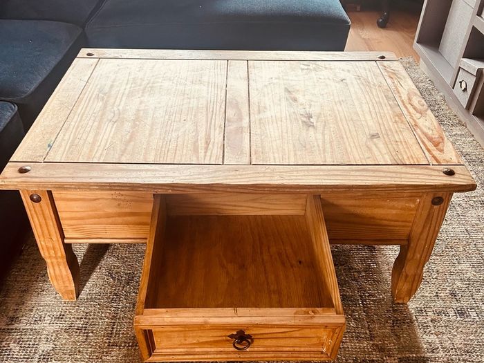 Solid pine coffee table